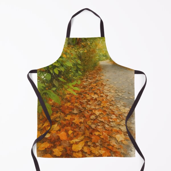 Item preview, Autumn Forest Path Covered with Golden Fallen Leaves – Fine Art Nature designed and sold by M.ALK.Watercolor.