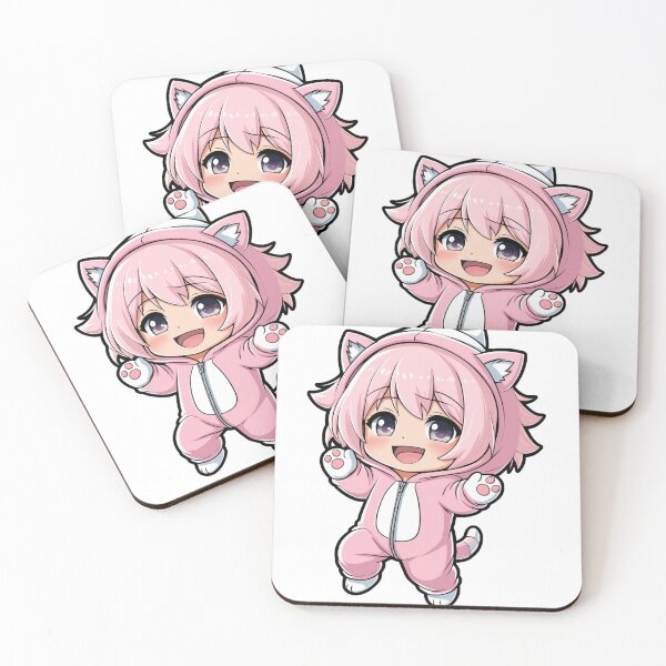 Item preview, Chica Anime Chibi con Vestimenta de Gato Kawaii designed and sold by Infinite Art.