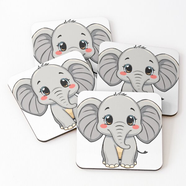 Item preview, Kawaii Elephant – Adorable Jumbo Animal designed and sold by Infinite Art.