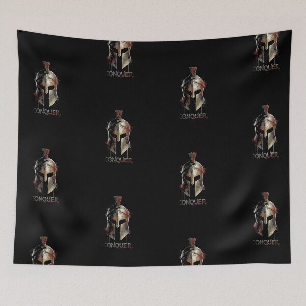 Item preview, Conquer Spartan Helmet Grungy Warrior Design designed and sold by Faithful Inspiration.