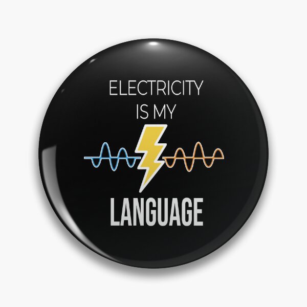 Item preview, Electricity Is My Language - Funny Electrician Sine Wave Graphic Gift Design designed and sold by Dantin.