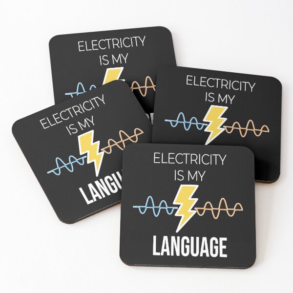 Item preview, Electricity Is My Language - Funny Electrician Sine Wave Graphic Gift Design designed and sold by Dantin.