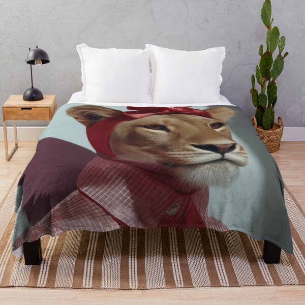 Item preview, Fashion Lioness Portrait With Red Bow designed and sold by Lala and Jull.