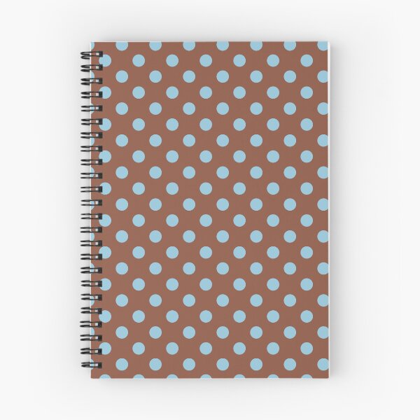 Item preview, Cute Blue Polka Dots on Brown Background designed and sold by kindacute-shop.