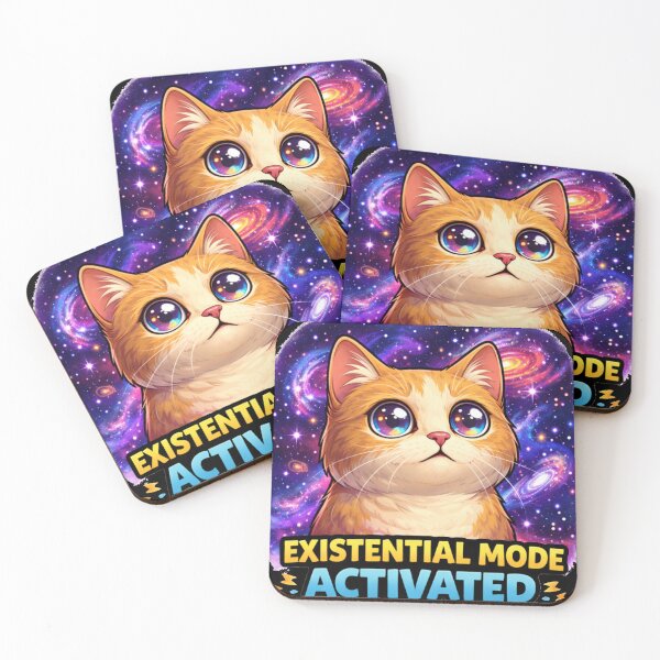 Item preview, Existential Mode Activated Space Cat designed and sold by the-dovlat.