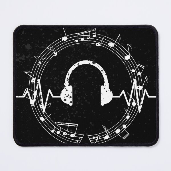 Item preview, Music Is My Heartbeat – Headphones , Notes Circle designed and sold by Banvero.