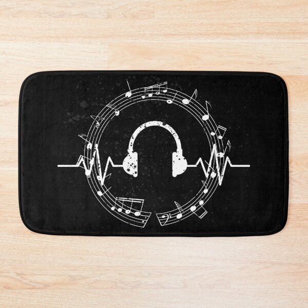 Item preview, Music Is My Heartbeat – Headphones , Notes Circle designed and sold by Banvero.