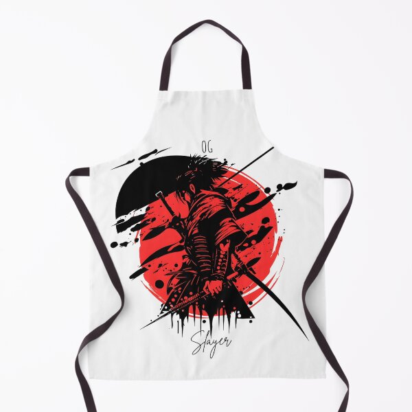 Item preview, OG Slayer Samurai Warrior Red Sun Japanese Ink Style Sword Fighter Design designed and sold by DASK-VIBES.
