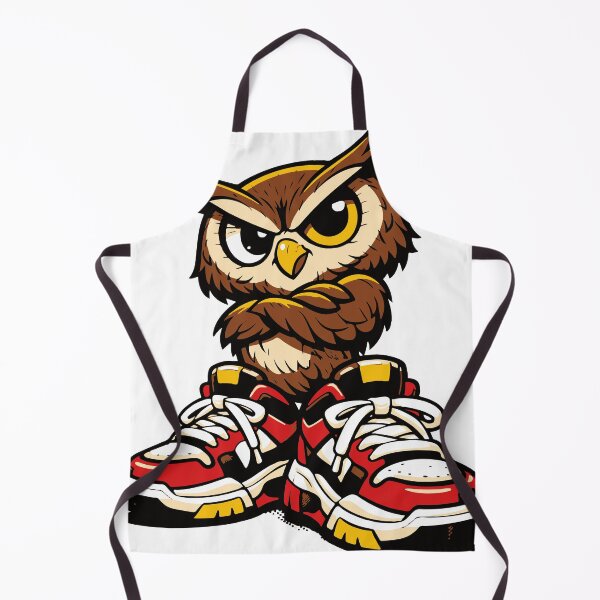 Item preview, An owl wearing oversized sneakers creates a funny contrast between elegance and streetwear fashion. The exaggerated proportions give the design a playful vibe. designed and sold by Dejbar.