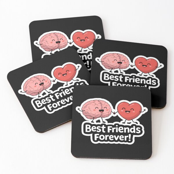 Item preview, Brain And Heart Best Friends Forever Funny Design designed and sold by Tropivaro.
