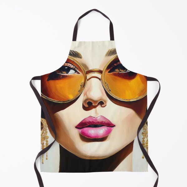 Item preview, Portrait painting elegant woman with golden sunglasses designed and sold by TYA - Take Your Art.