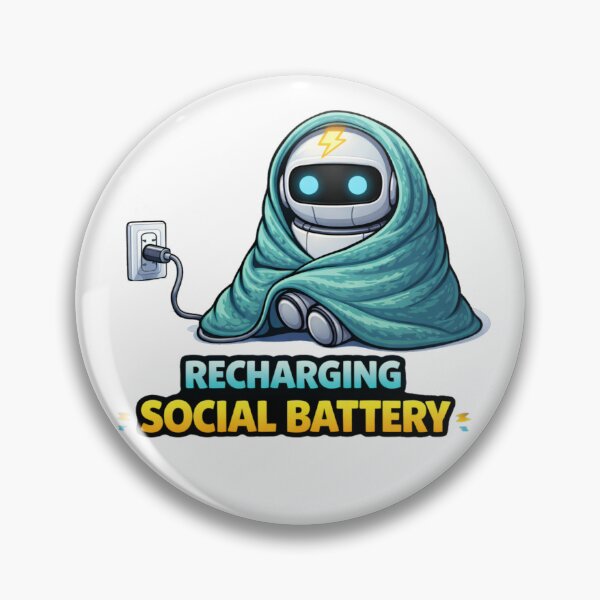 Item preview, Recharging Social Battery Introvert Robot designed and sold by the-dovlat.