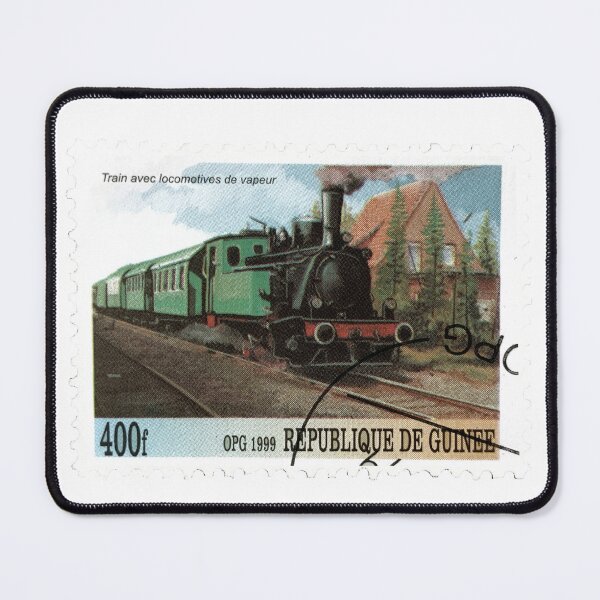Item preview, Republique De Guinee 1999 Green Train Vintage Postage Stamp designed and sold by red-amber65.