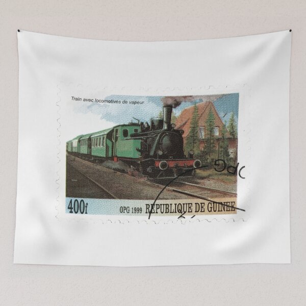 Item preview, Republique De Guinee 1999 Green Train Vintage Postage Stamp designed and sold by red-amber65.