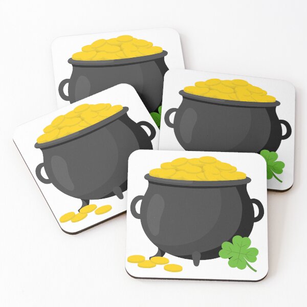 Item preview, Lucky Pot of Gold with Four-Leaf Clover - St. Patrick’s Day Luck designed and sold by AllaMashycheva.