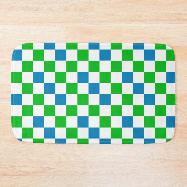 Item preview, Blue White Green Checkered Pattern Design  designed and sold by PatternTitan.