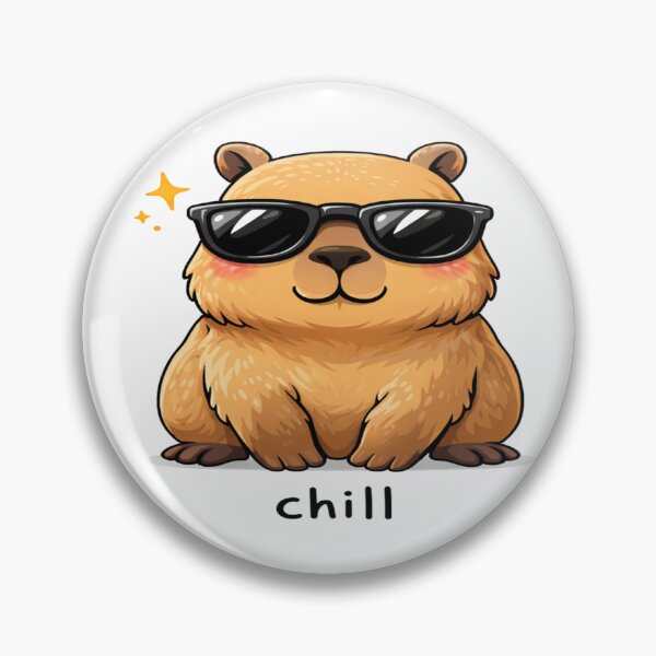 Item preview, Cute Capybara Chill Sunglasses Kawaii Capybara  designed and sold by Lovestickerco.