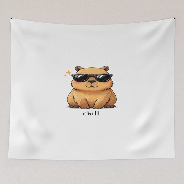 Item preview, Cute Capybara Chill Sunglasses Kawaii Capybara  designed and sold by Lovestickerco.