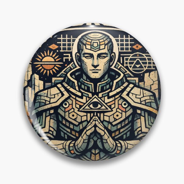 Item preview, Lemuro-Mu Ancient Wisdom Sacred Geometry Art - Meditative Lemurian Civilization Spiritual Peace Before Power Vintage Aesthetic Graphic by Vivaan Studio designed and sold by Vivaan Studio.