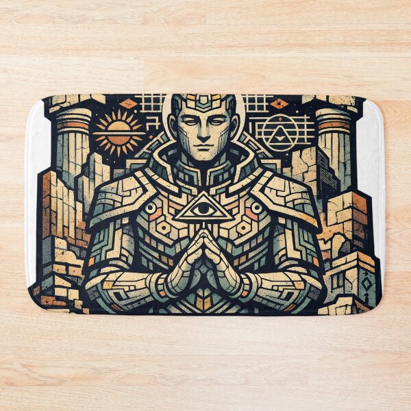 Item preview, Lemuro-Mu Ancient Wisdom Sacred Geometry Art - Meditative Lemurian Civilization Spiritual Peace Before Power Vintage Aesthetic Graphic by Vivaan Studio designed and sold by Vivaan Studio.