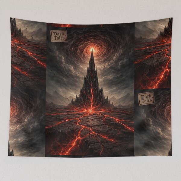Item preview, Monolith of the Weeping Sky - Dark Fantasy Landscape designed and sold by bapupa.