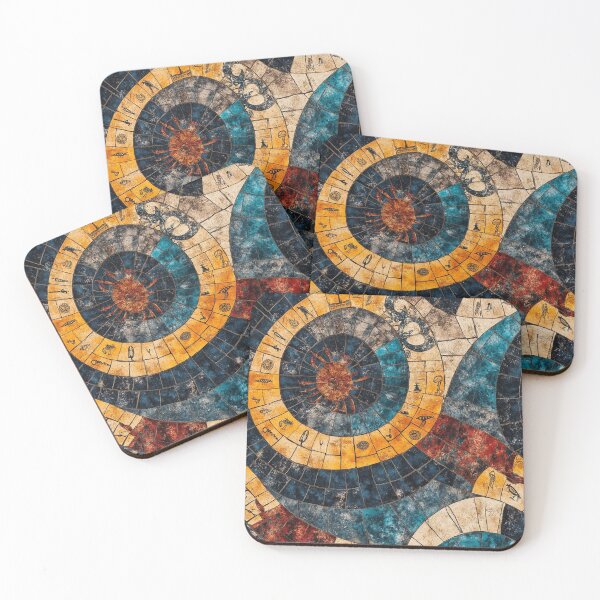 Item preview, Ancient Mosaic Spiral Celestial Map Art designed and sold by weirdfishes123.