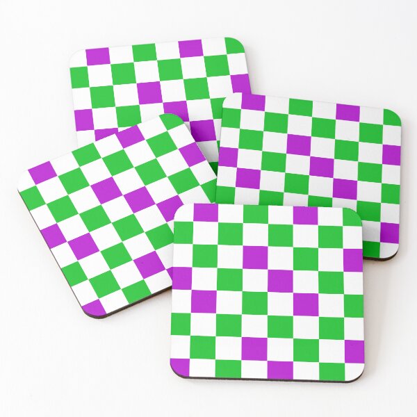 Item preview, Purple White Green Checkered Pattern Design  designed and sold by PatternTitan.