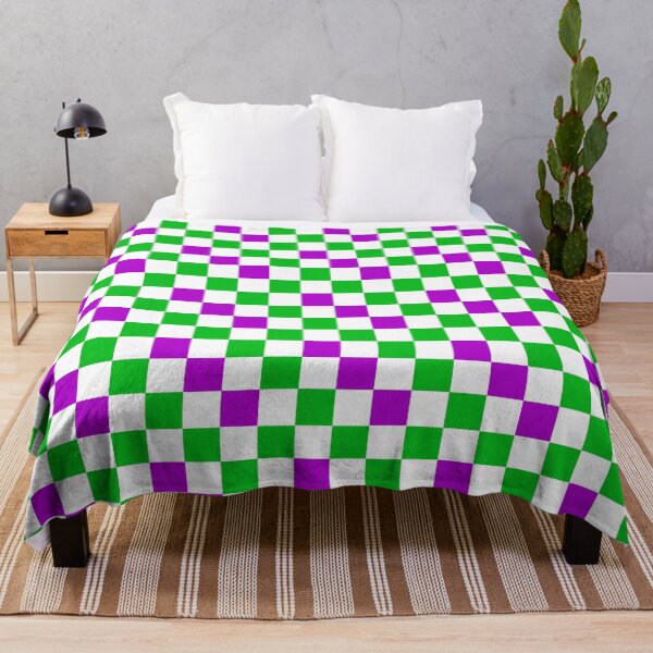 Item preview, Purple White Green Checkered Pattern Design  designed and sold by PatternTitan.