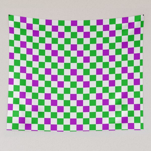 Item preview, Purple White Green Checkered Pattern Design  designed and sold by PatternTitan.
