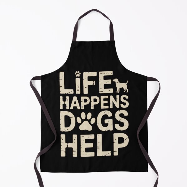 Item preview, Life Happens Dogs Help Vintage Distressed Dog Lover Typography designed and sold by PROPera-design.
