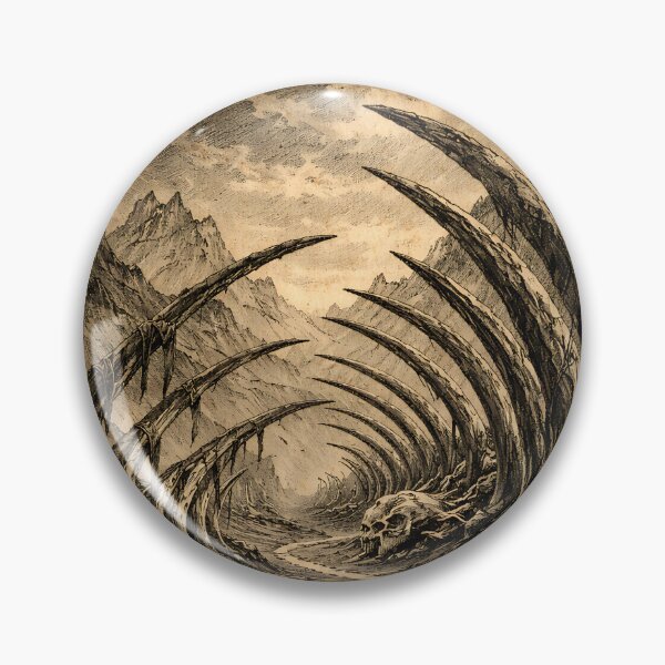 Item preview, The Petrified Ribcage Valley - Dark Fantasy Landscape designed and sold by bapupa.