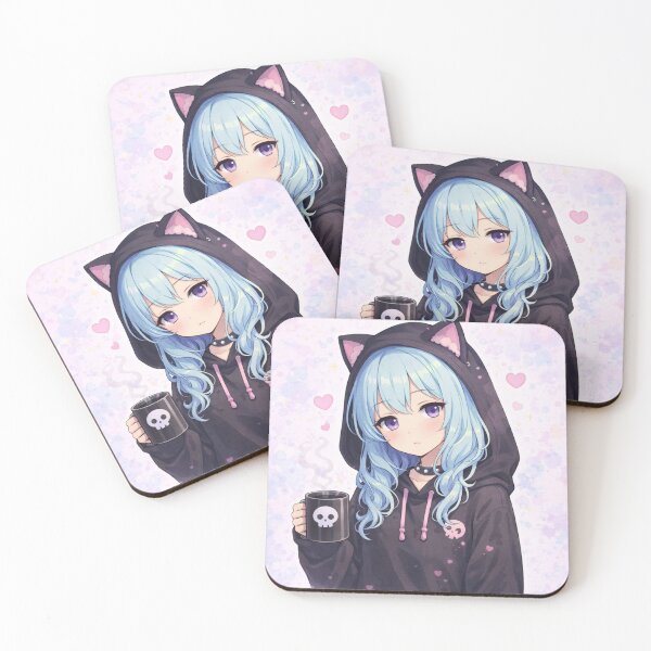 Item preview, Kawaii Anime Hoodie Cat Girl designed and sold by InkTheFox.