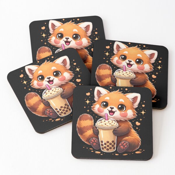 Item preview, Cute Red Panda Boba Tea Kawaii Animal Design designed and sold by Tropivaro.