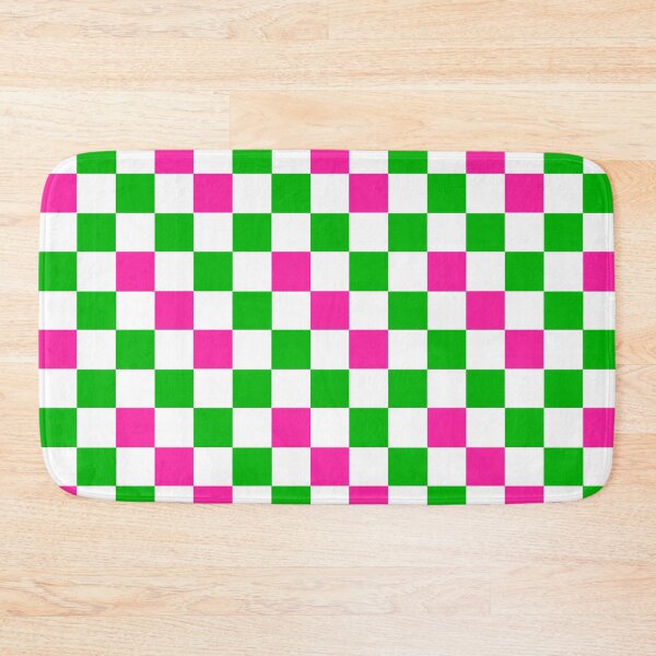 Item preview, Pink White Green Checkered Pattern Design  designed and sold by PatternTitan.