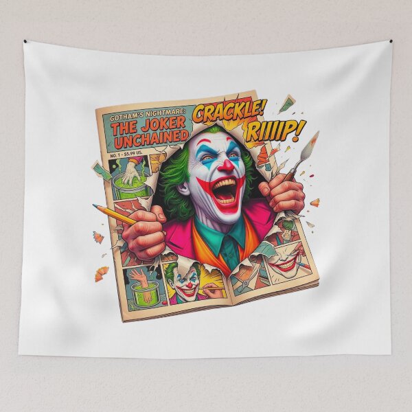 Item preview, Mad Clown Ripping Through Comic Book Page Pop Art designed and sold by Serjames.