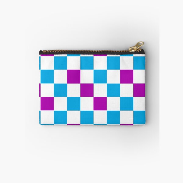 Item preview, Blue White Purple Checkered Pattern Design  designed and sold by PatternTitan.