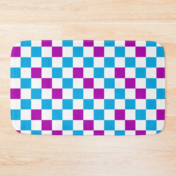 Item preview, Blue White Purple Checkered Pattern Design  designed and sold by PatternTitan.