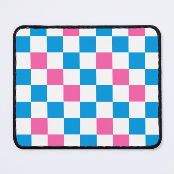 Item preview, Blue White Pink Checkered Pattern Design designed and sold by PatternTitan.