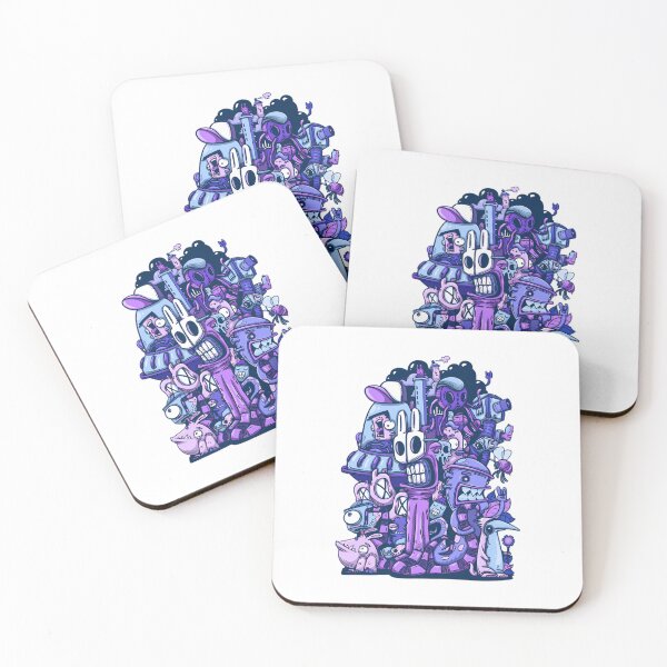 Item preview, Purple Chaos Surreal Monsters and Robots Graffiti designed and sold by MinMaxHold.