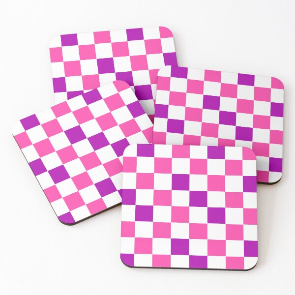 Item preview, Pink White Purple Checkered Pattern Design  designed and sold by PatternTitan.