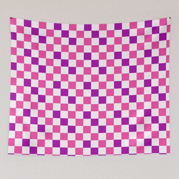 Item preview, Pink White Purple Checkered Pattern Design  designed and sold by PatternTitan.