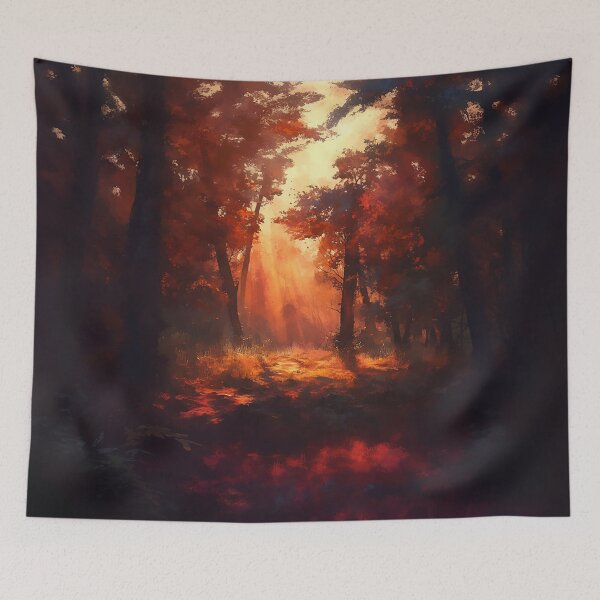 Item preview, Radiant Autumn Forest With Sun Rays designed and sold by Christian Weiss.