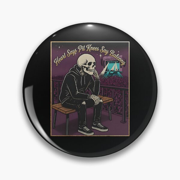Item preview, Heart Says Pit Knees Say Balcony Funny Concert Culture Meme designed and sold by Societit.