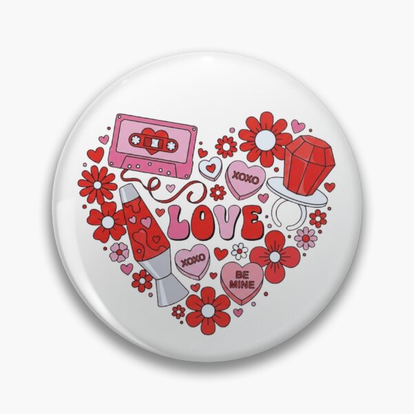 Item preview, 90s Nostalgia Groovy Valentine Heart designed and sold by DizzyShirts1.