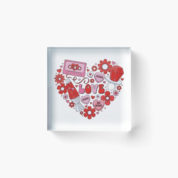 Item preview, 90s Nostalgia Groovy Valentine Heart designed and sold by DizzyShirts1.