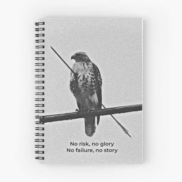 Item preview, No Risk No Glory Hawk – Motivational Failure Quote Bird Photography Aesthetic designed and sold by KrileNCZ.