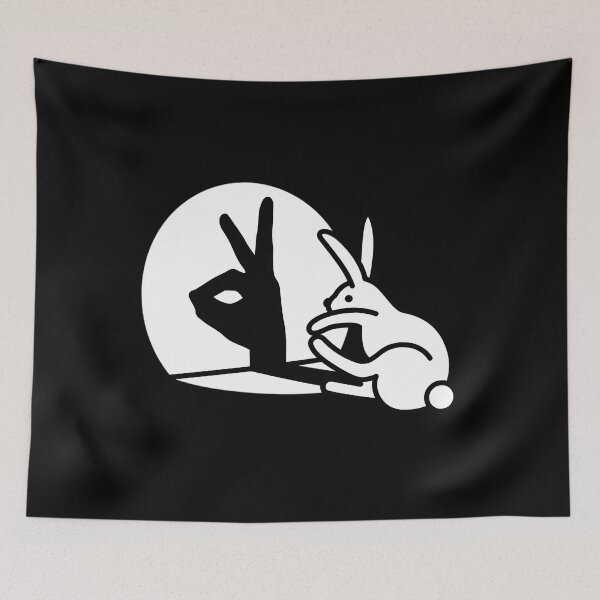 Item preview, Funny Rabbit Hand Shadow Puppets Humor Pop Art designed and sold by DhylanRalphs.