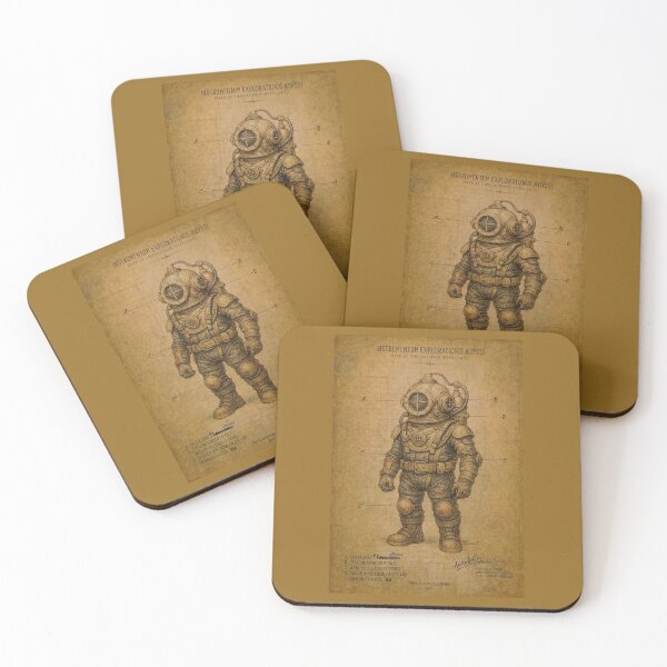Item preview, Steampunk Diving Suit Patent Art designed and sold by Jeeklsdotcom.