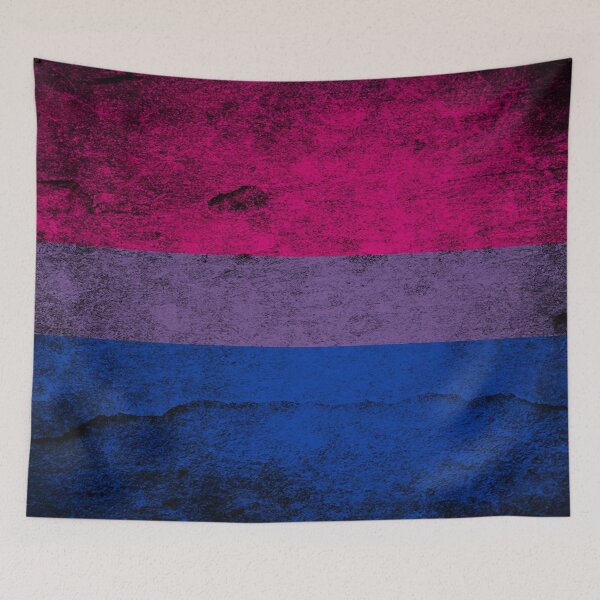 Item preview, Bisexual flag | Grunge style designed and sold by Dani Weber.