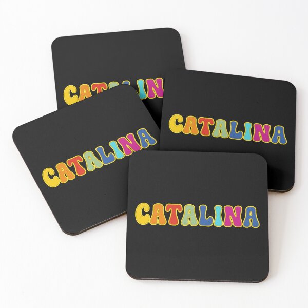 Item preview, ❤️ Catalina Personalized Name Wavy Retro Shirt, Coffee Mug, Sticker Gift designed and sold by HelixPedia.